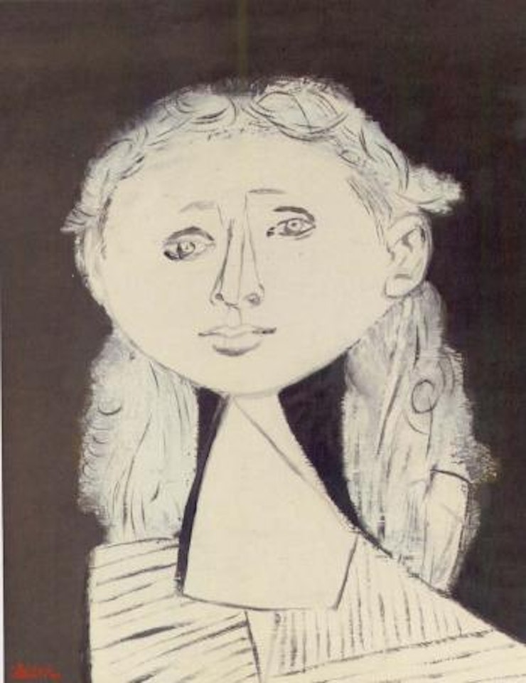 Portrait in white and black by Jankel Adler