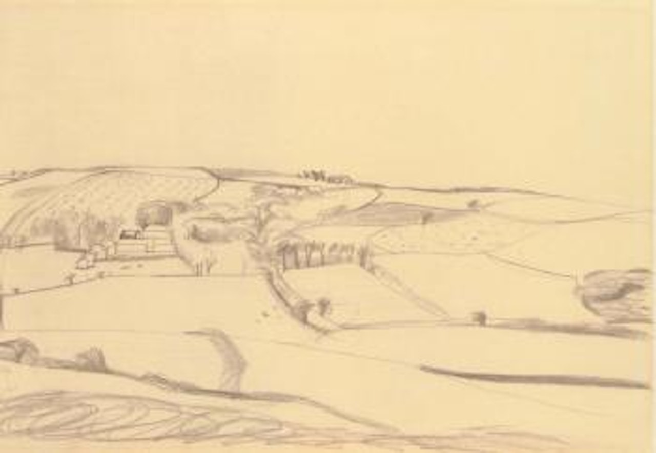 Cornish landscape by Ben Nicholson, O.M.