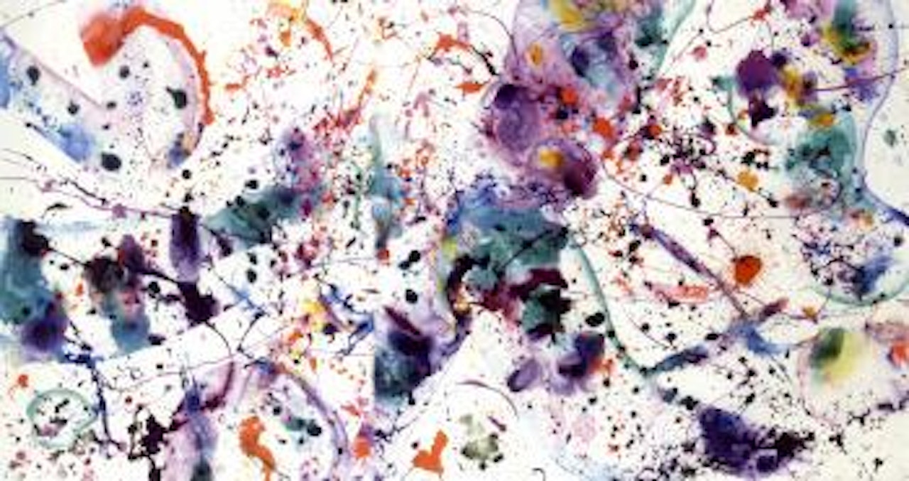 Untitled, colourful composition by Sam Francis