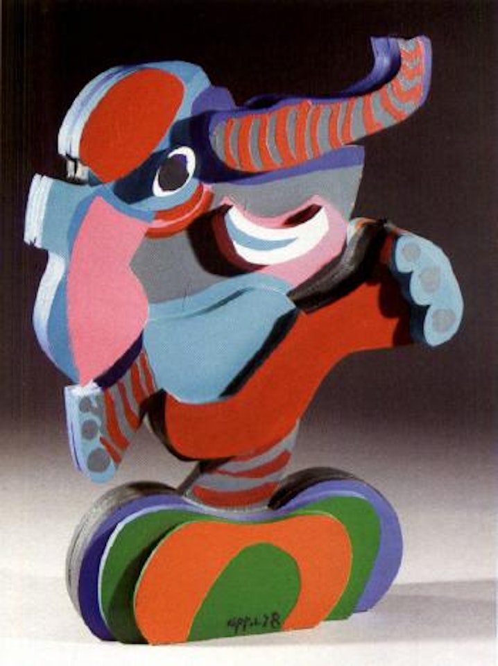Dancing elephant by Karel Appel