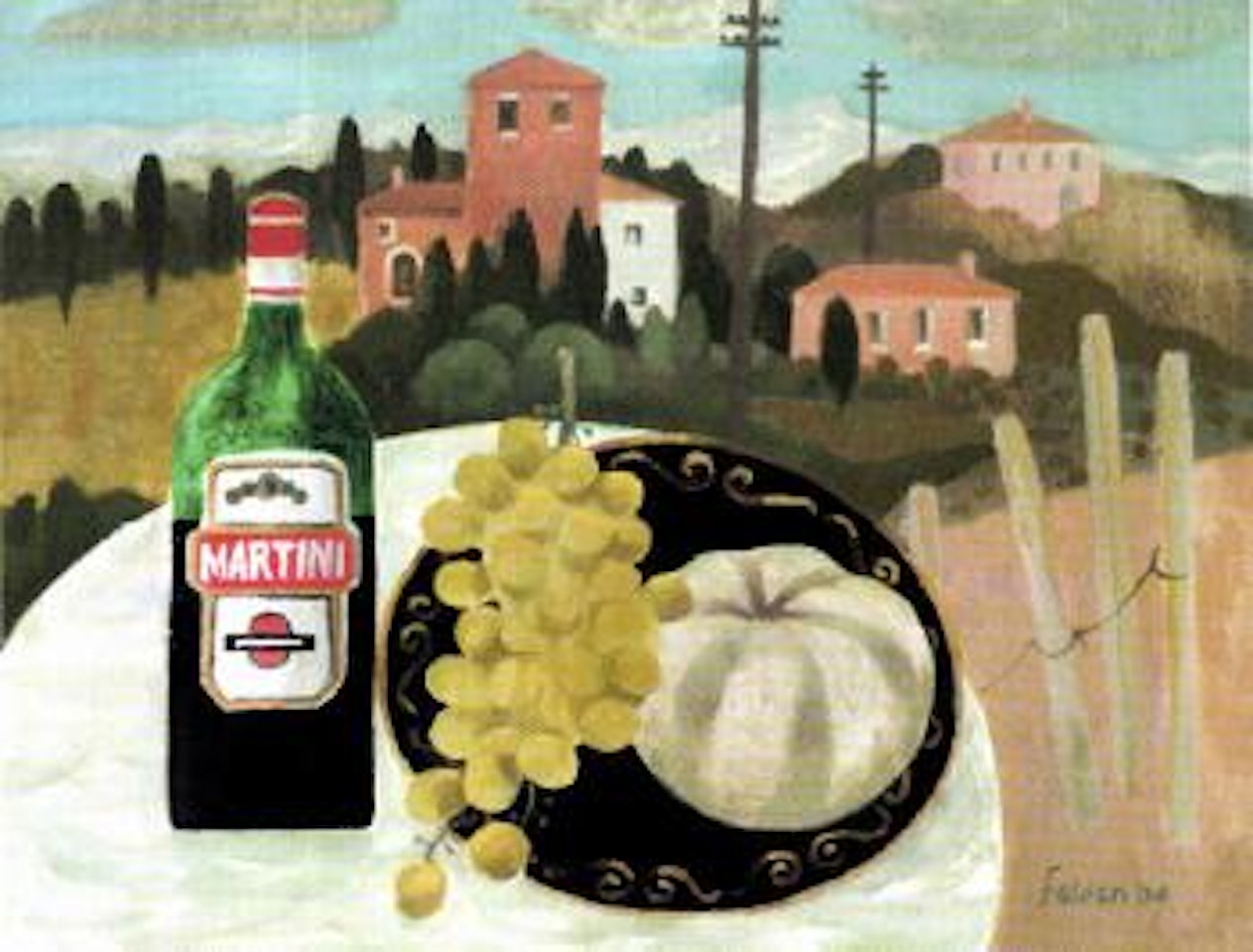 Martini bottle by Mary Fedden