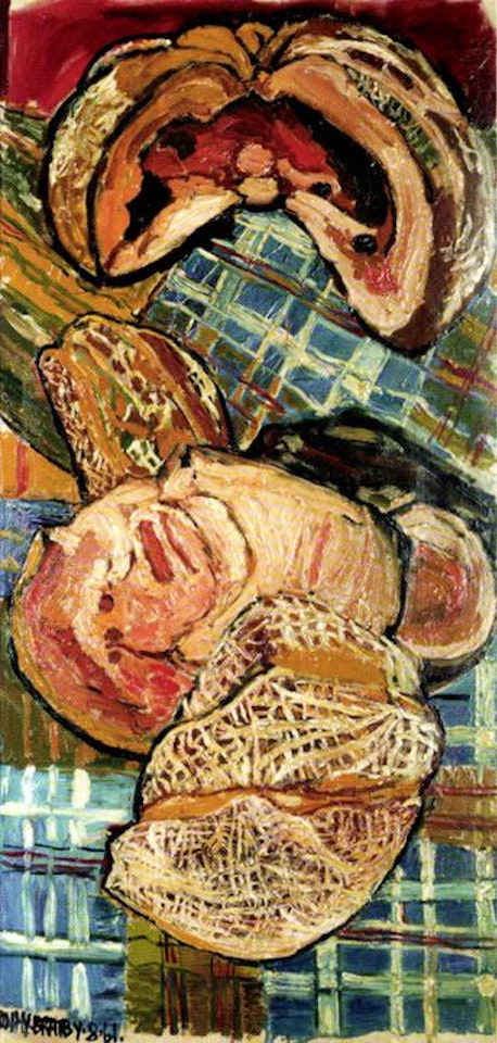 Mouldering melons by John Bratby