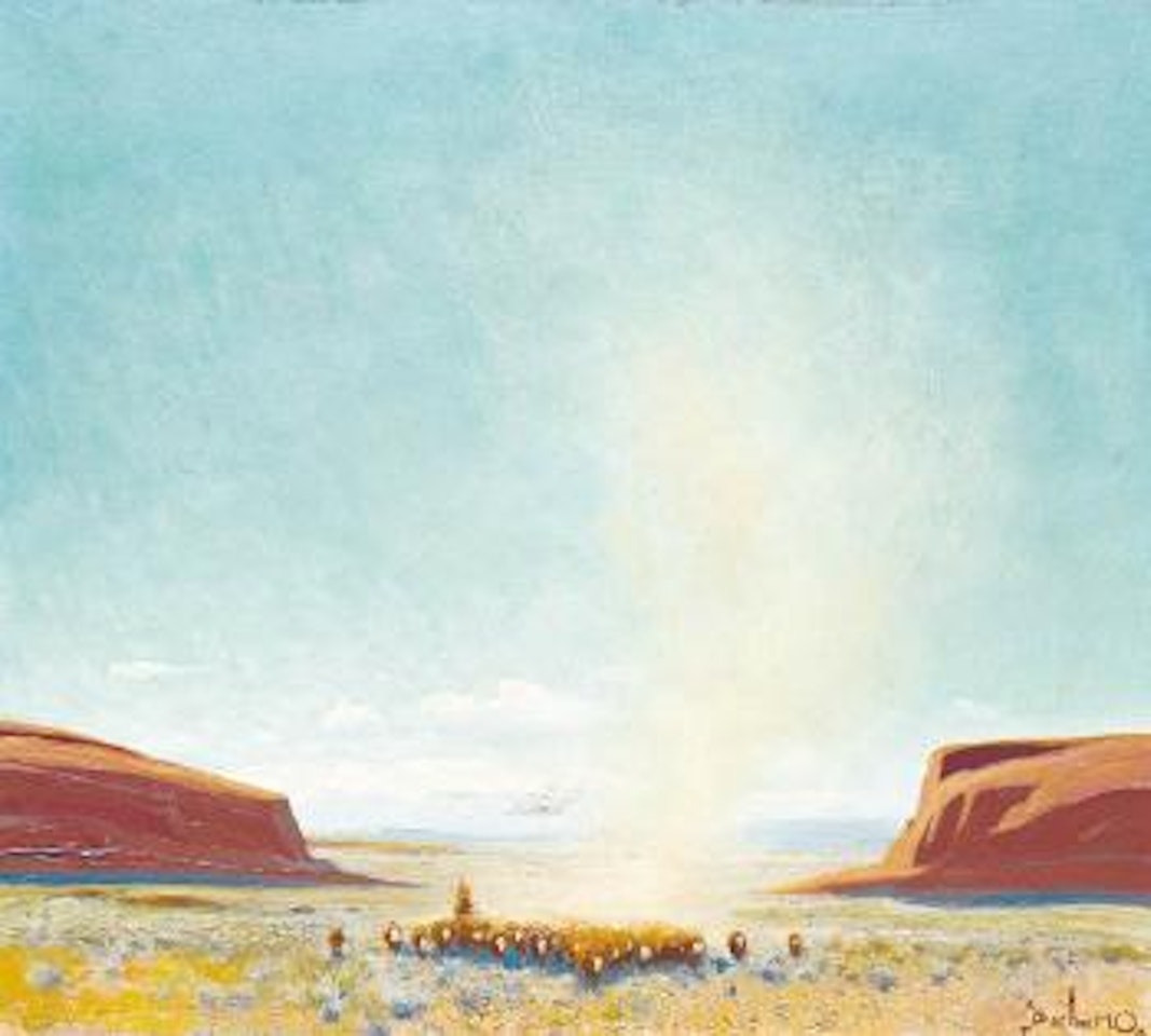 Moving some cattle by Gerard Curtis Delano