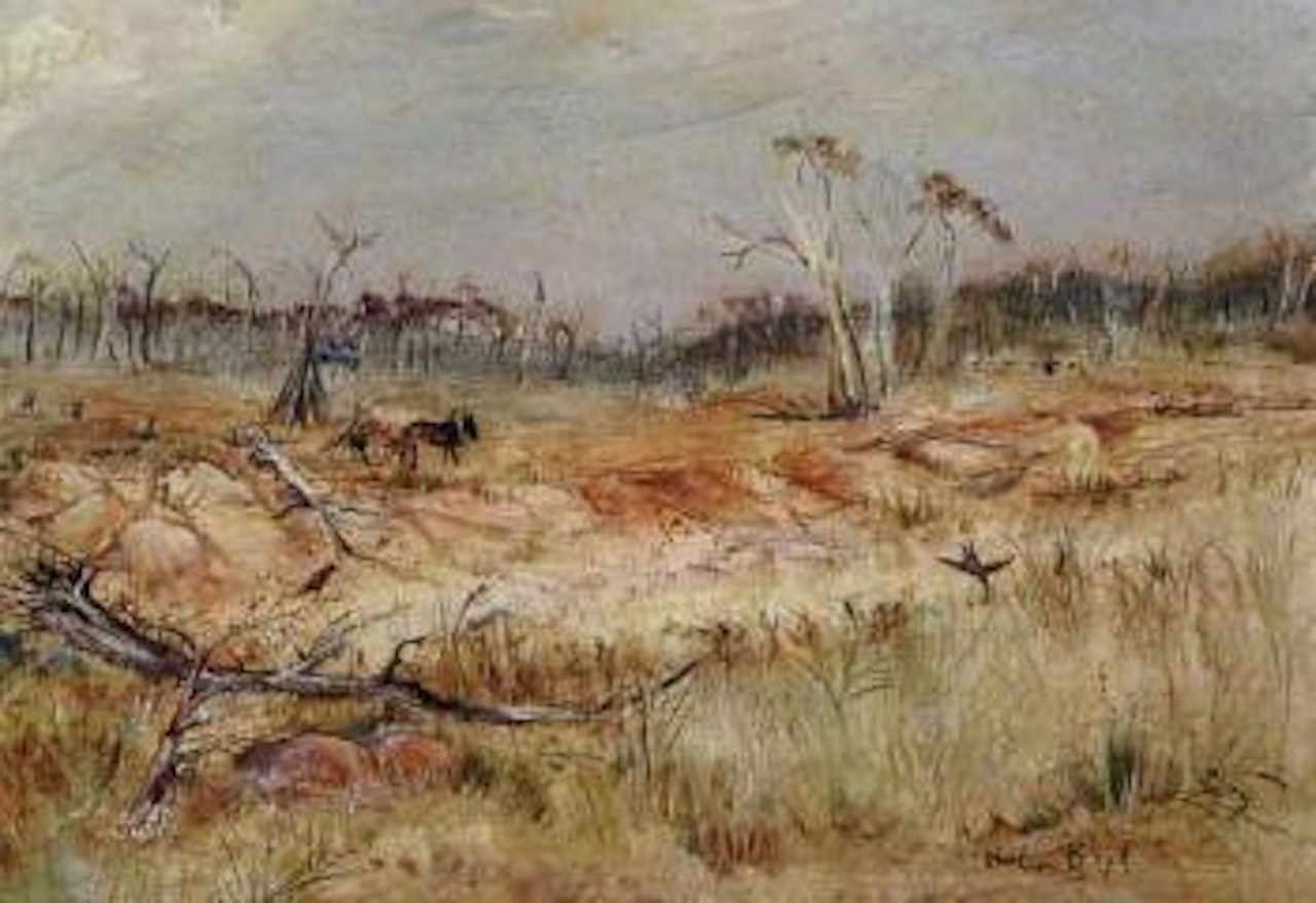 Wood gatherer, Wimmera by Arthur Merric Bloomfield Boyd