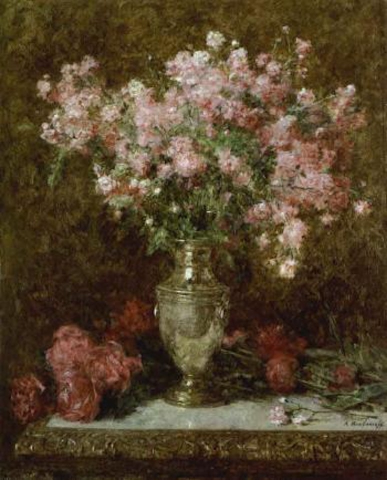 Vase of roses by Alexei Harlamoff