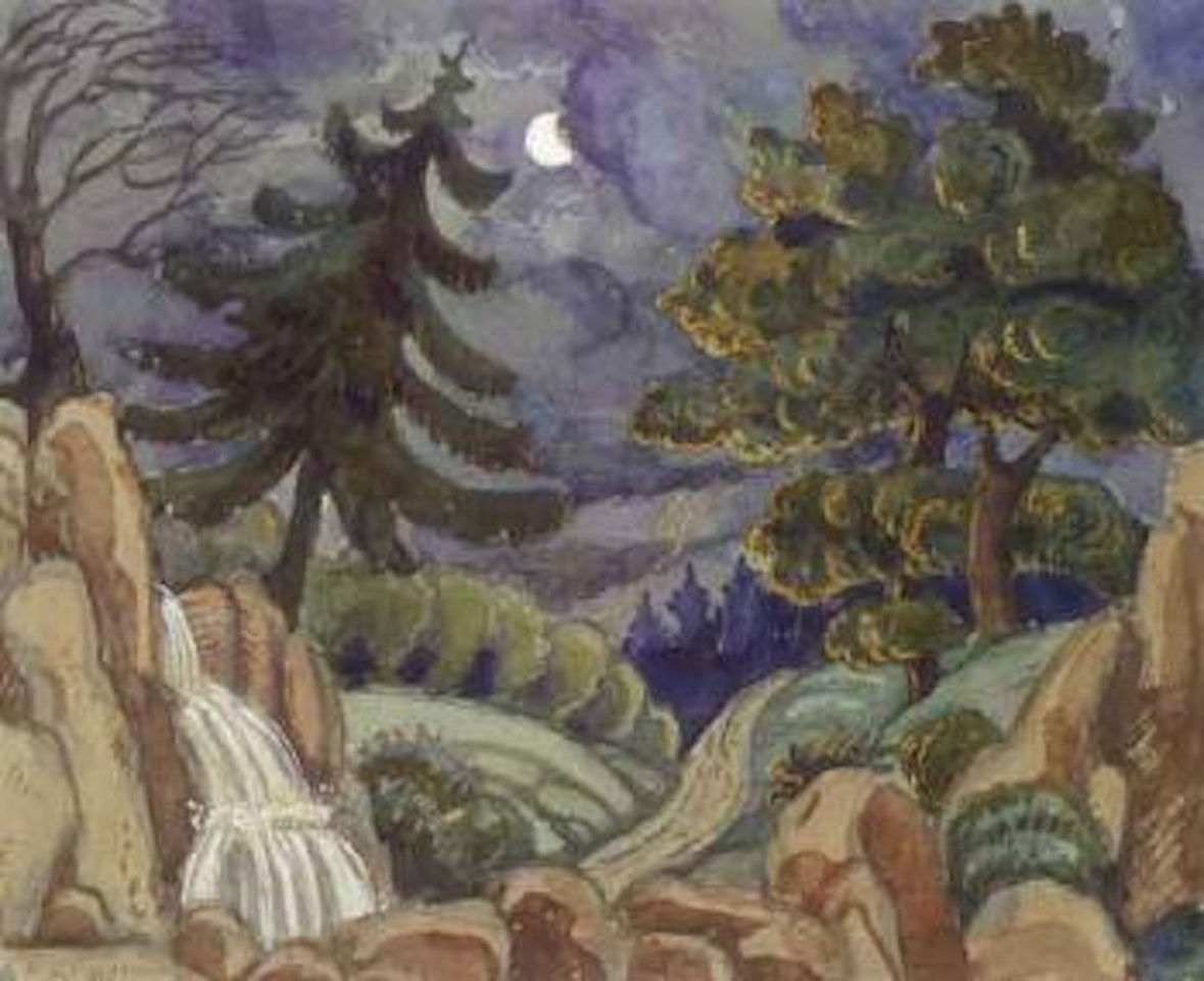 Set design by Mstislav Valerianovich Dobuzhinsky