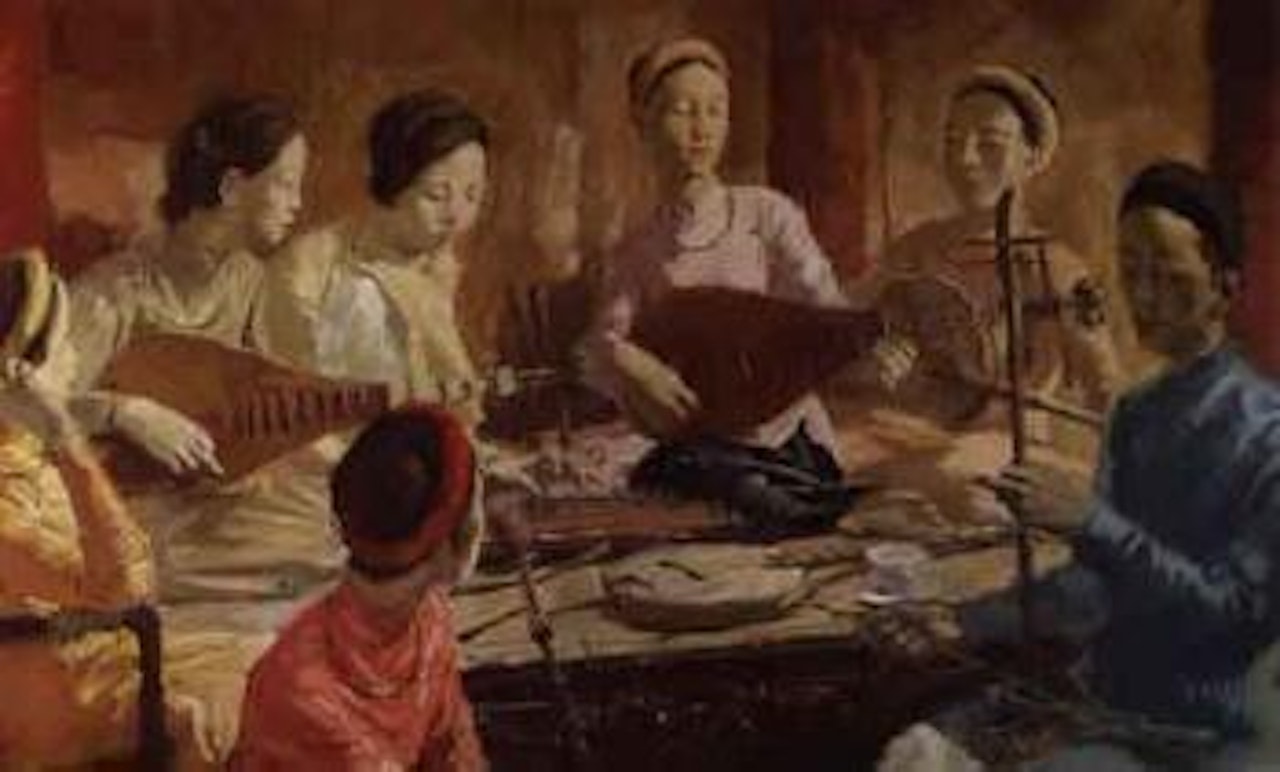 Family concert in Hue, Vietnam by Alexander Evgenievich Yakovlev