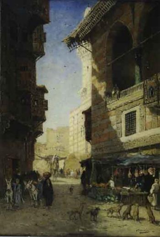 Coin de rue du Bazar du Caire by Narcisse Berchere