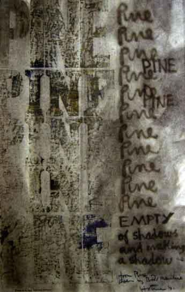 Pine, empty of shadows and making a shadow by Ralph Hotere