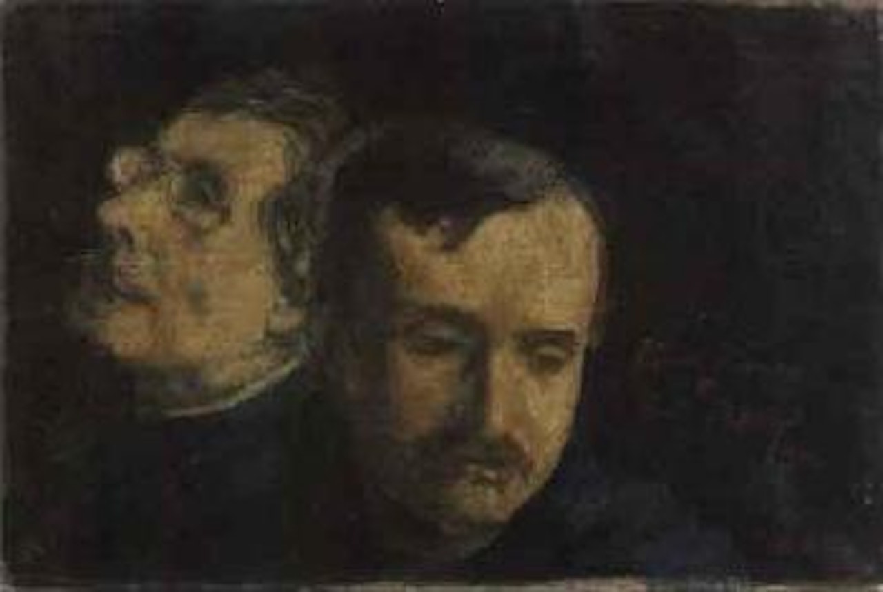 Portrait de Paul Claudel et d'Elimir Bourges by Emile Bernard