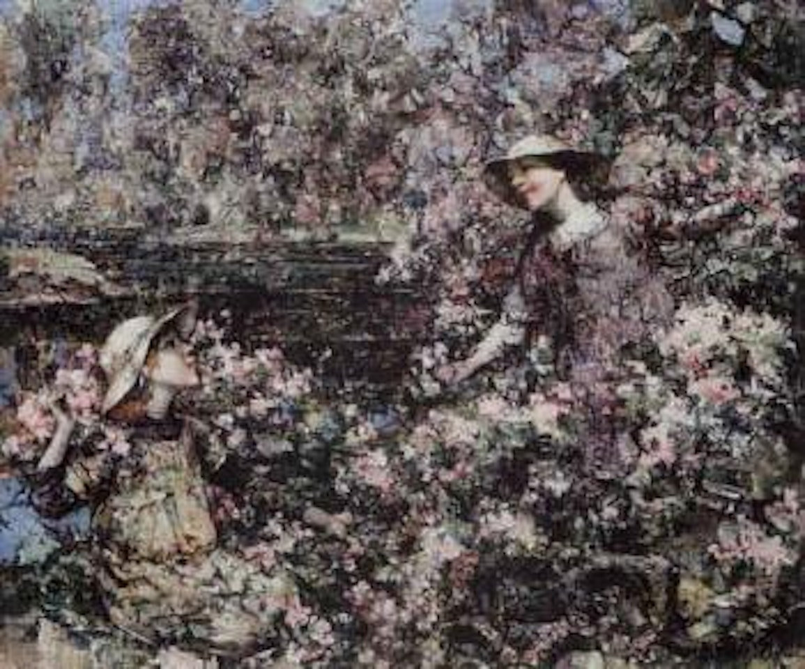 Gathering blossom by Edward Atkinson Hornel