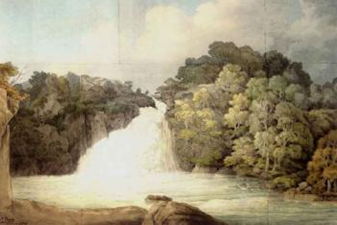 Rhayadr Du, North Wales by Francis Towne