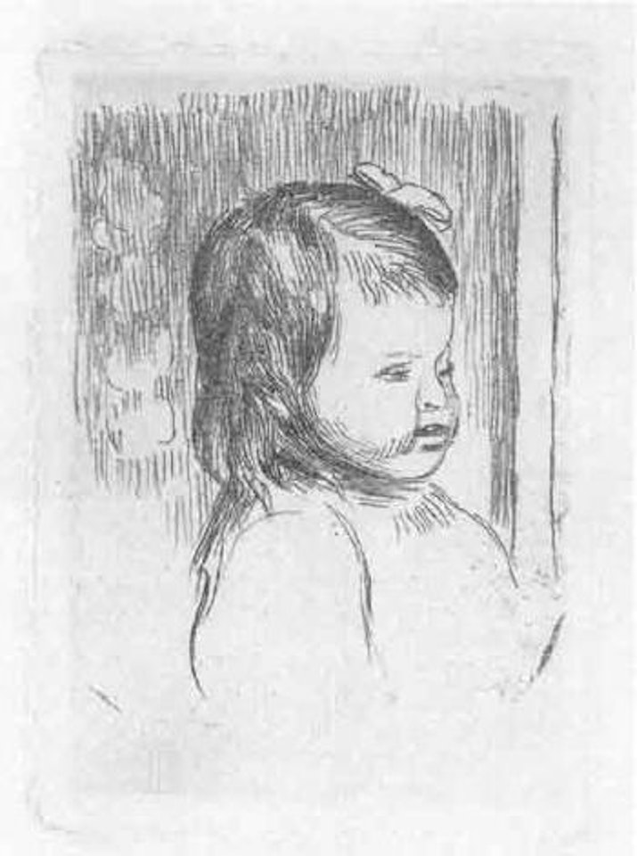 Buste d'enfant, tourne a droite by Pierre-Auguste Renoir
