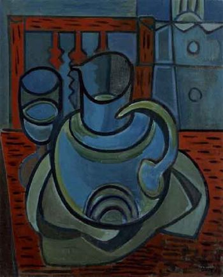 Nature morte au pichet bleu by Francisco Bores