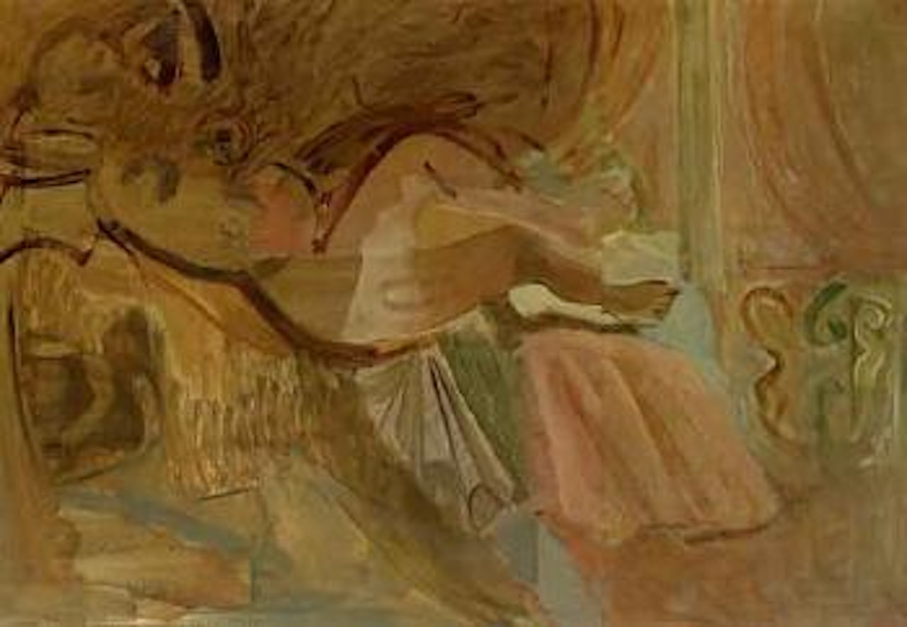 Nu couche dans des draperies by Francisco Bores