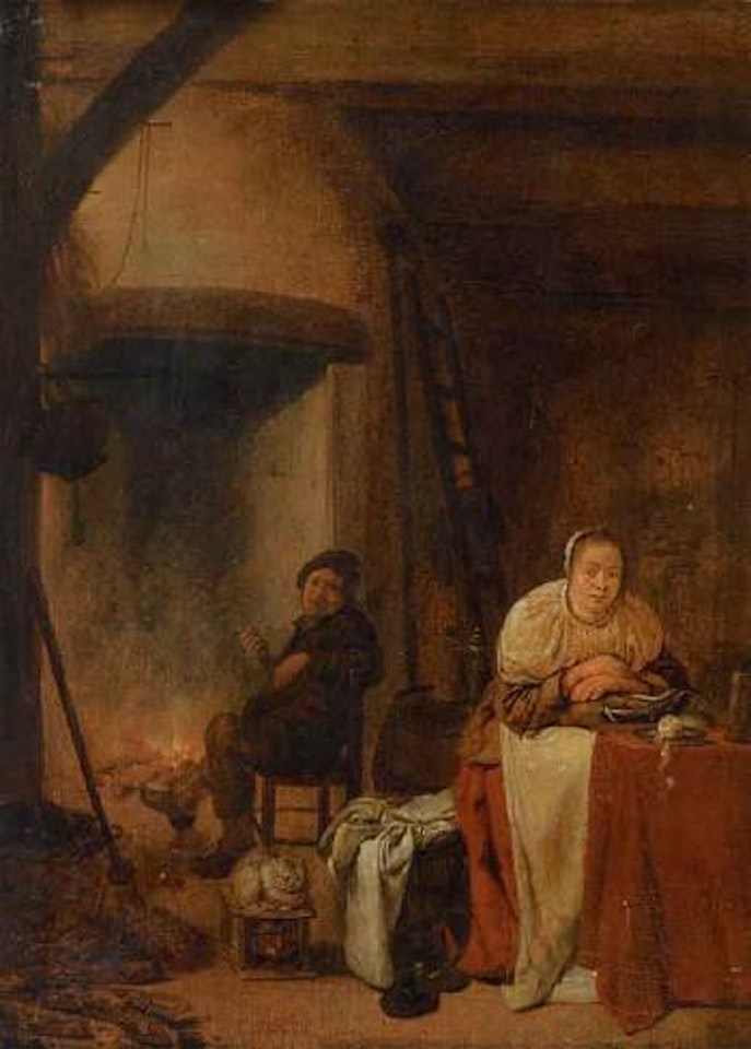 Devant l'atre by Jan Miense Molenaer