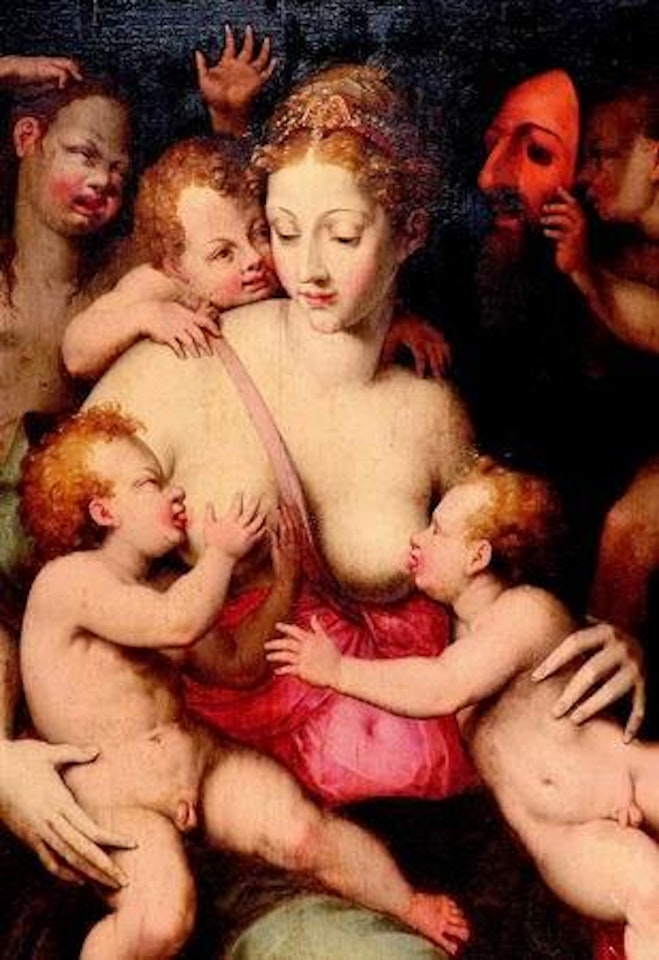 La charite romaine by Francesco Salviati