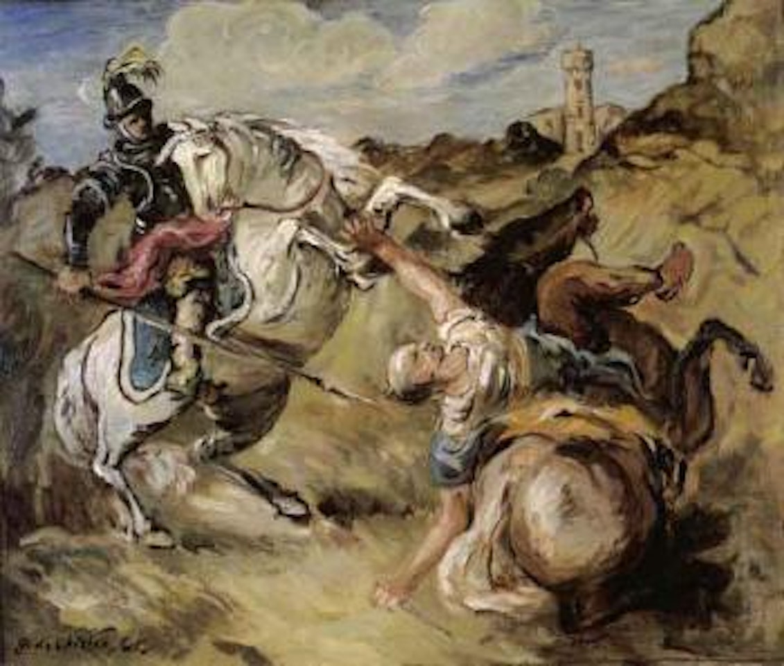 Riders fighting by Giorgio de Chirico