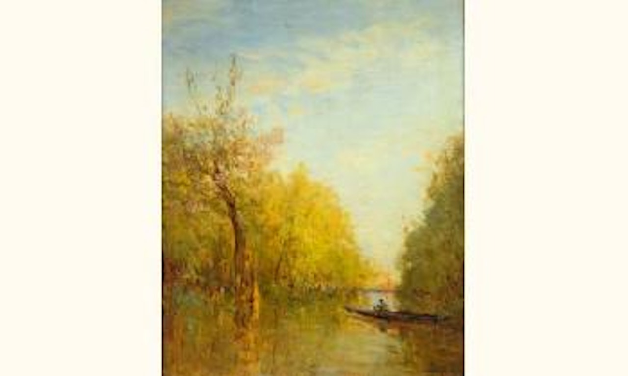 Bord de Seine au printemps by Félix Ziem