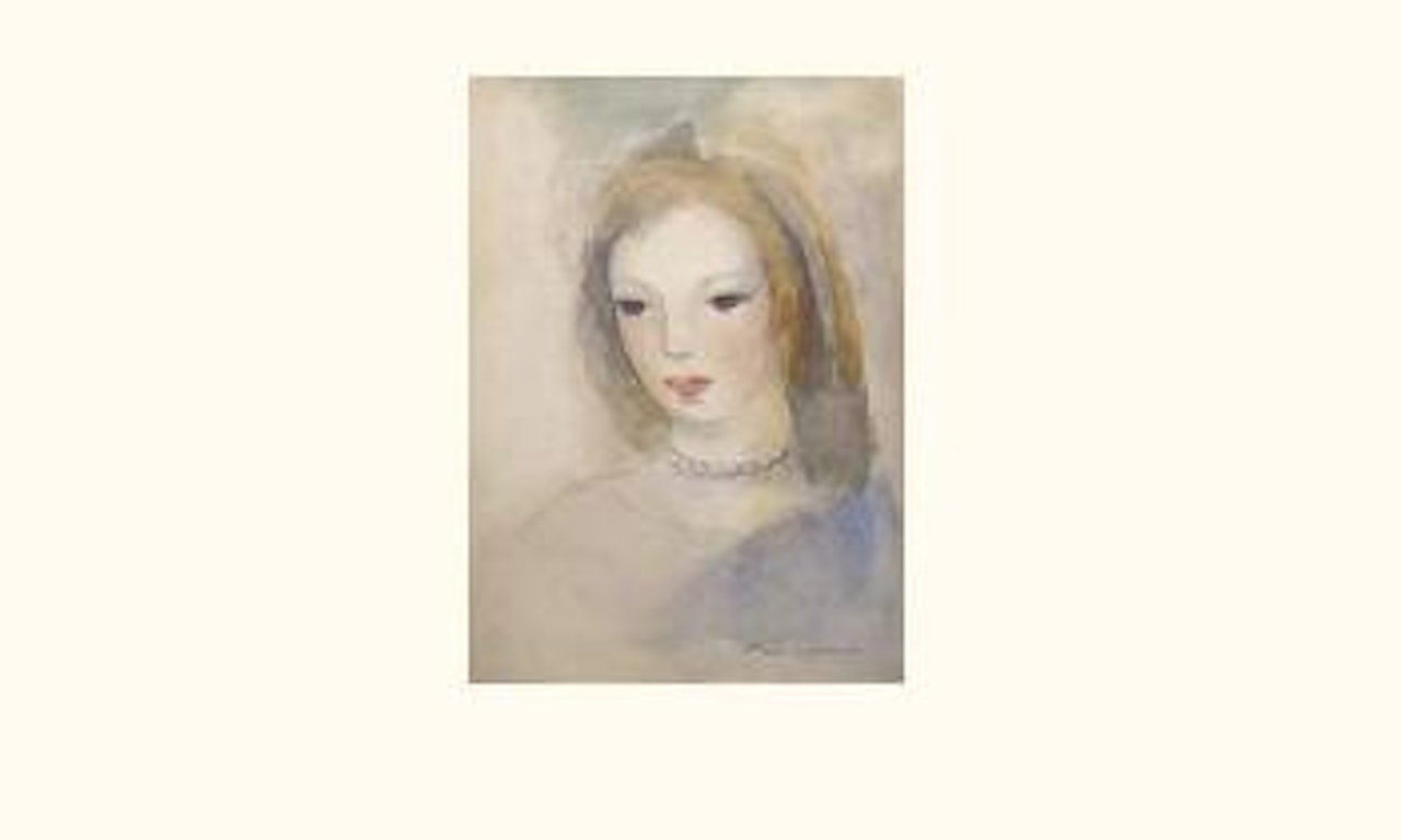 Jeune fille, visage tourne vers la gauche by Marie Laurencin