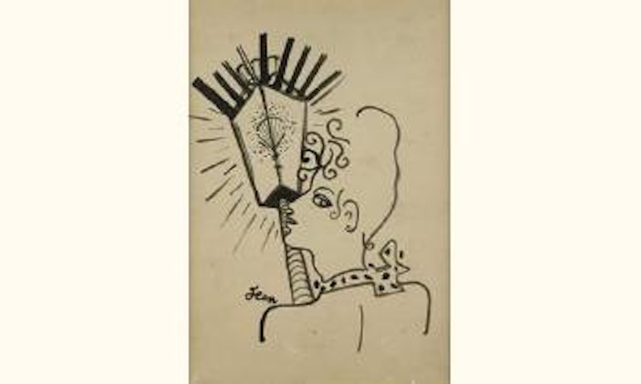 Elegante sous un reverbere by Jean Cocteau