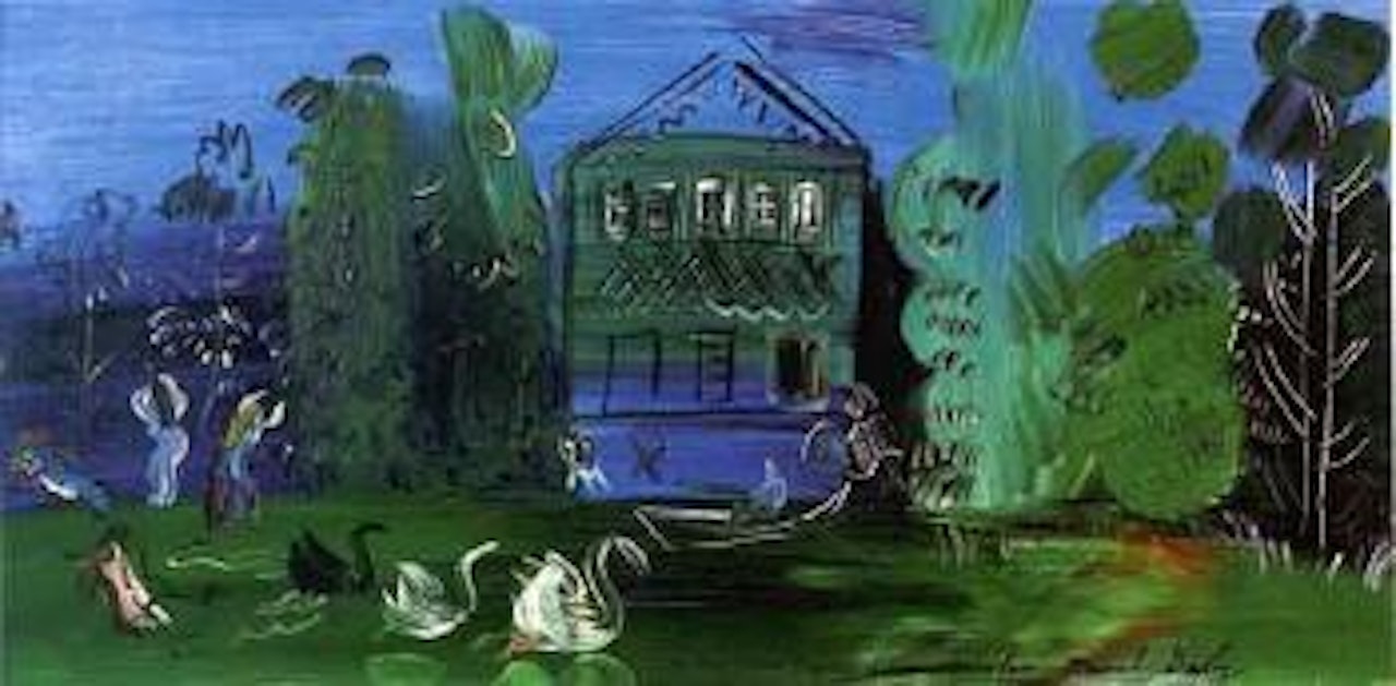 Les cygnes by Raoul Dufy