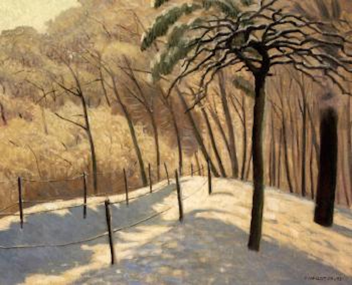 Paysage de neige au Bois de Boulogne by Félix Vallotton
