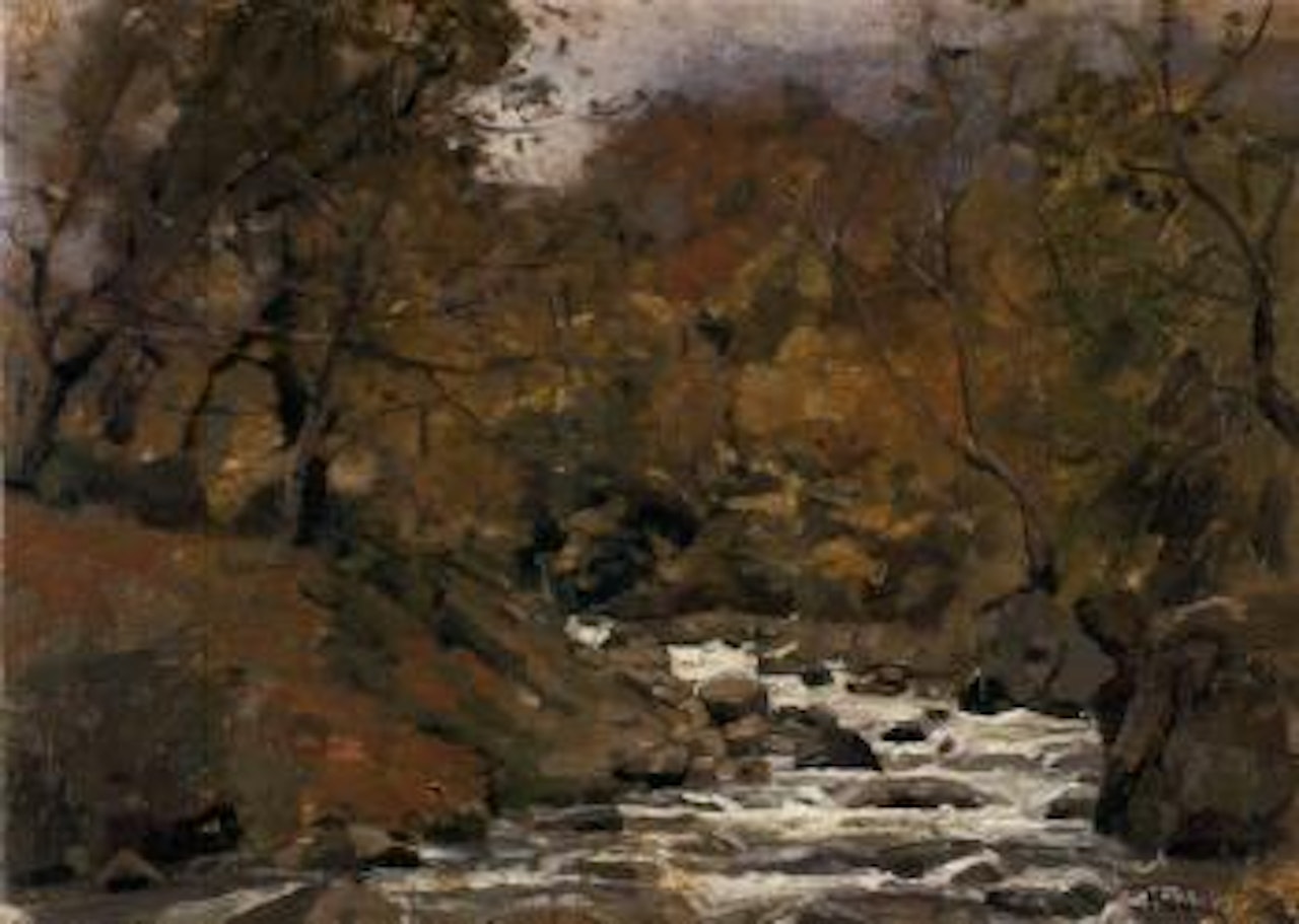 Mountain stream in the Bernese Oberland by Ferdinand Hodler