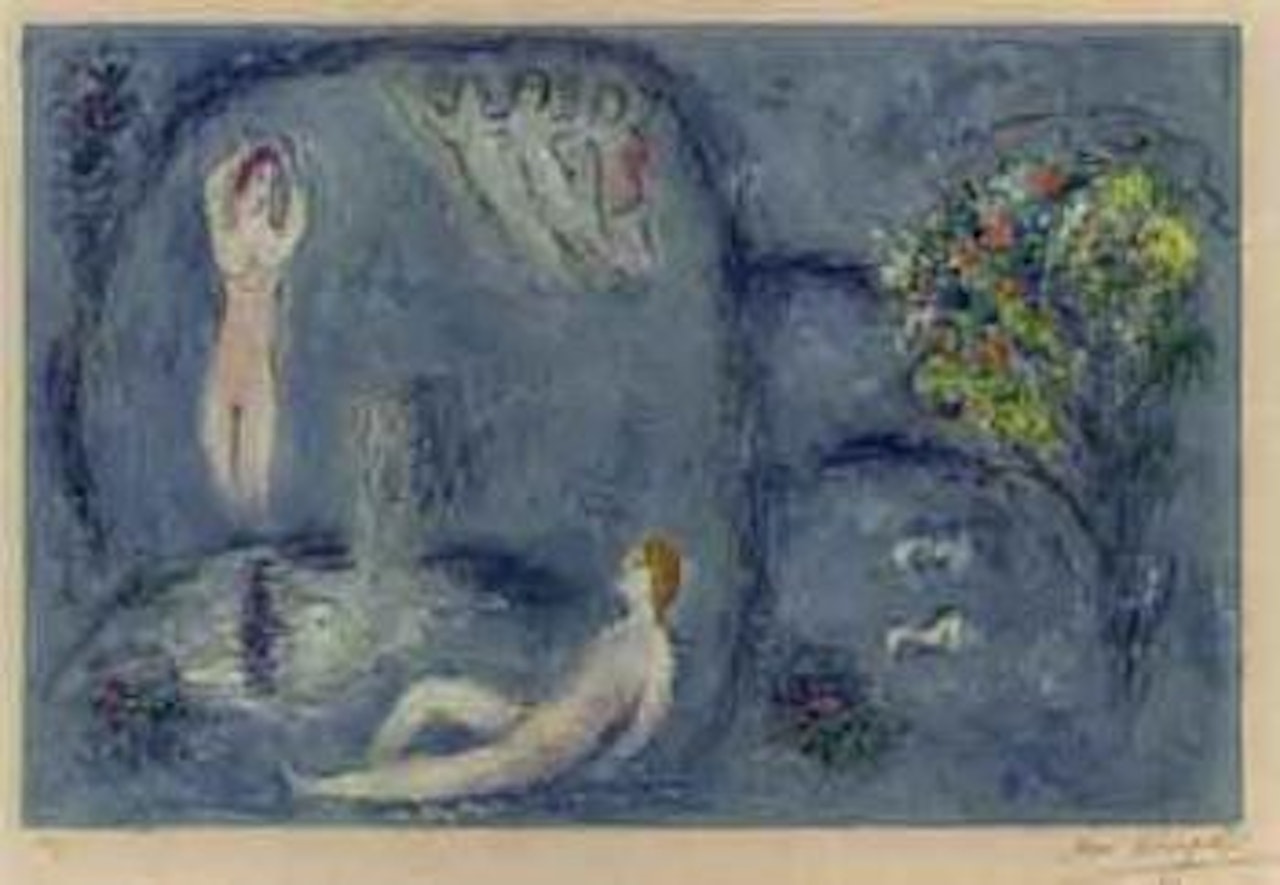 Daphnis and Chloe, the nymphs' cave by Marc Chagall