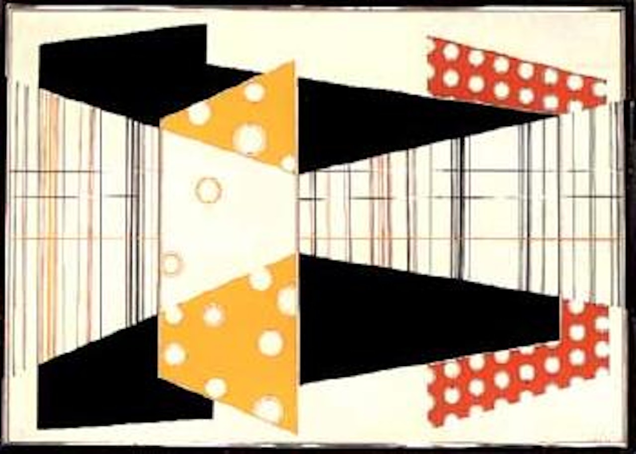 Composition with sail and steam by Gianni Bertini