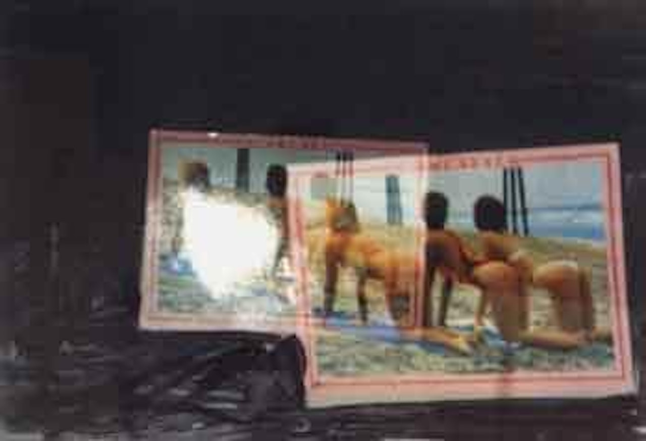 Figures on Miami beach by Mario Schifano