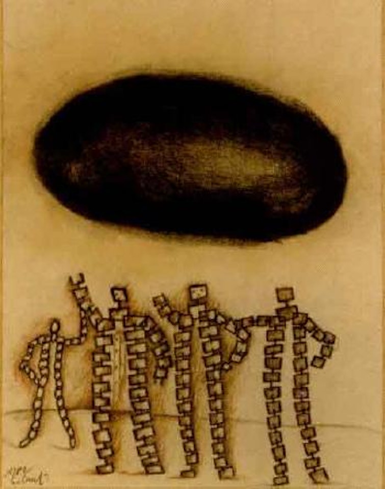 Dancers and woman by Enzo Cucchi