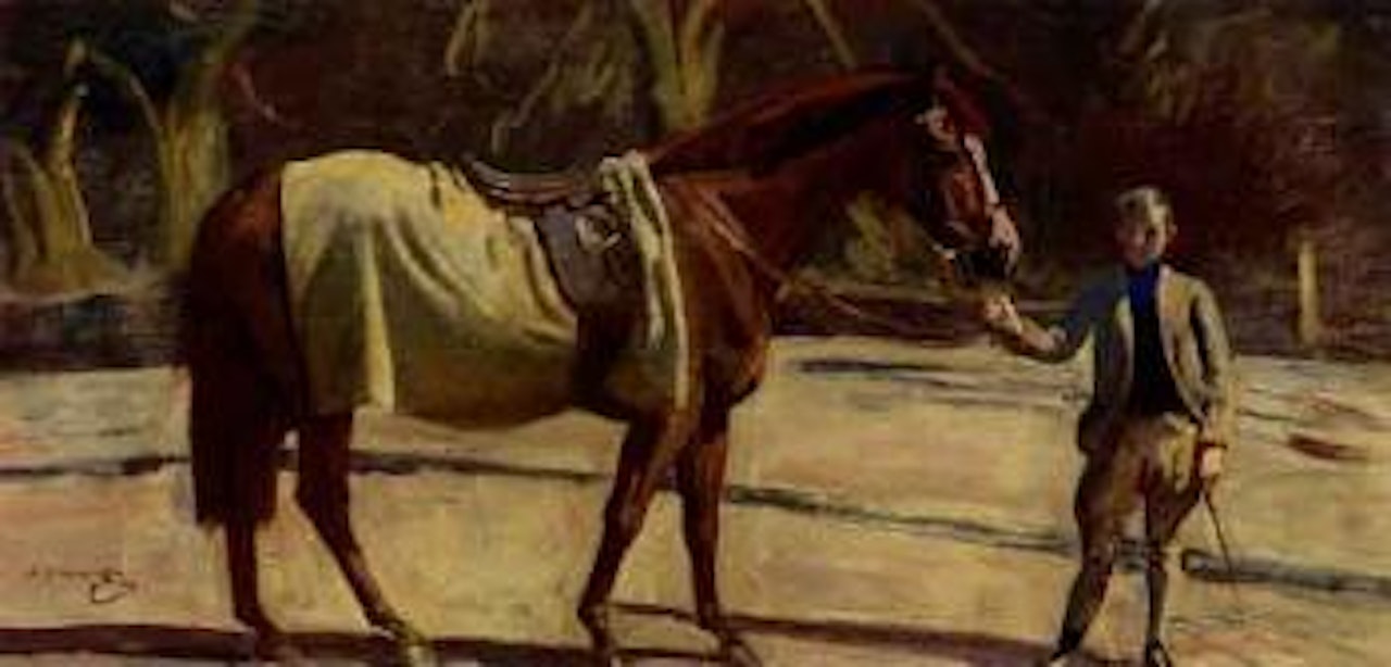 Rufus and Jimmy Delaney by Alfred James Munnings