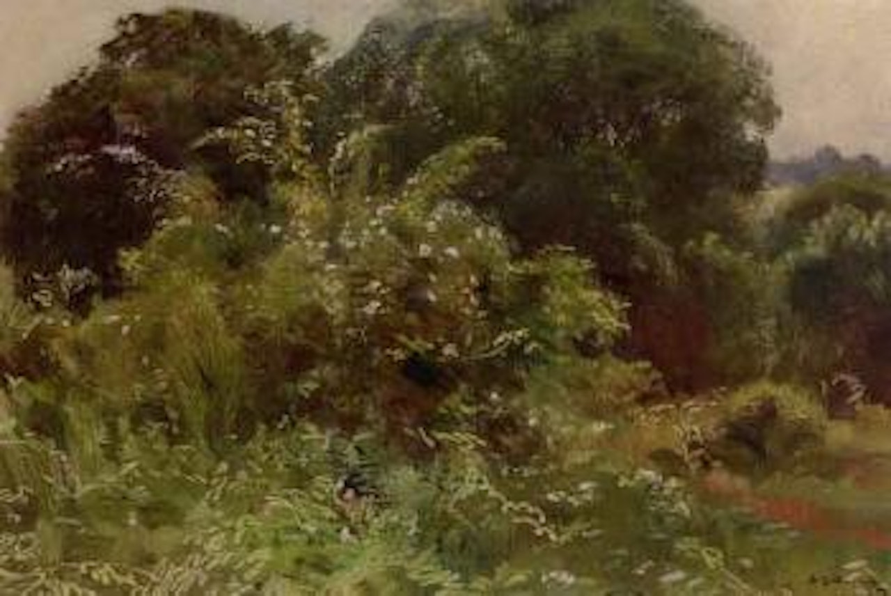 Edge of the paddock by Alfred James Munnings