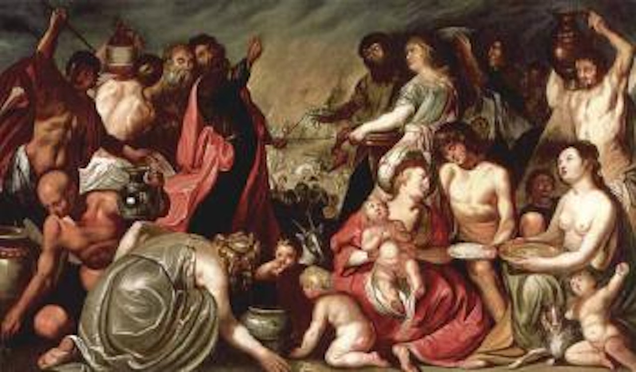 Moses and the Israelites gathering Manna by Jacob Jordaens