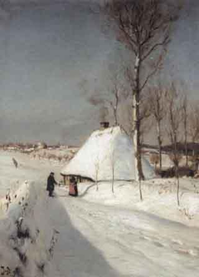 Winter landscape by Hans Andersen Brendekilde