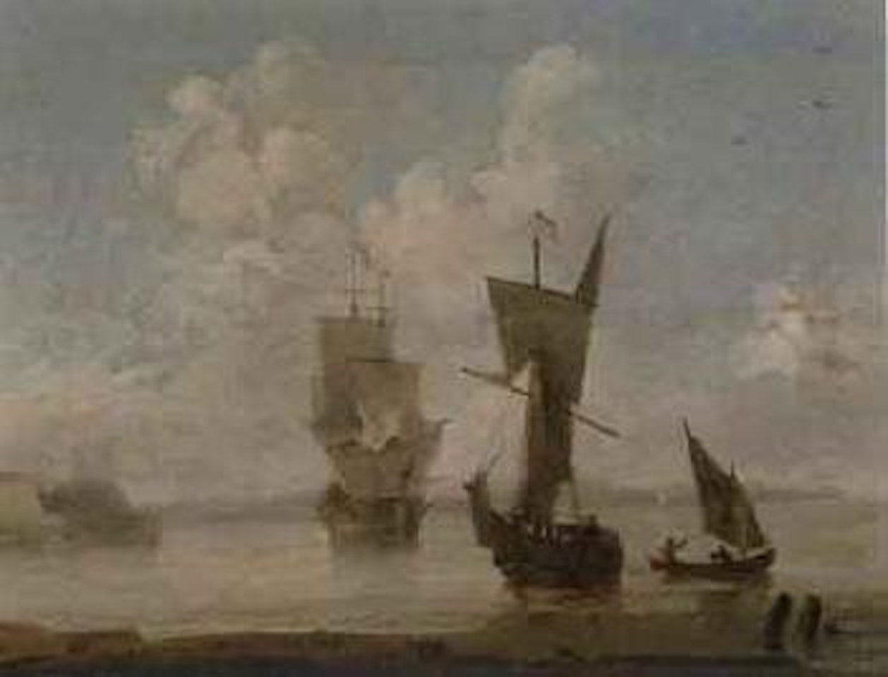 Arriving at the anchorage in a calm by Peter Monamy