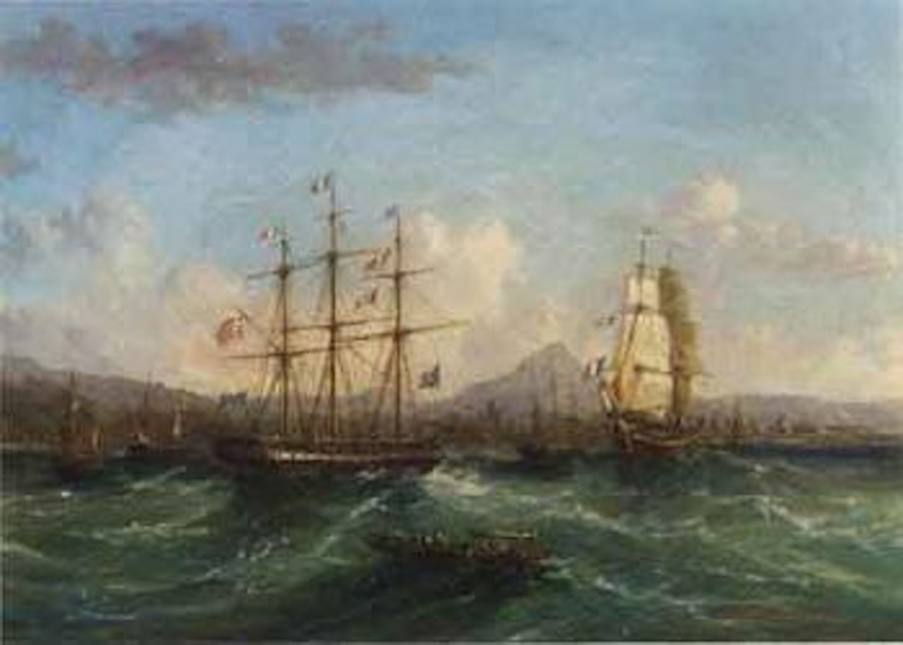 Ships passing in the roadstead by John Wilson Carmichael