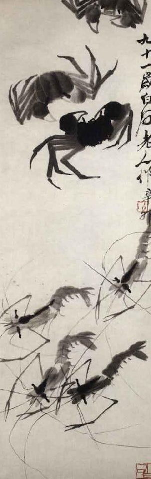 Shrimps and crabs by Qi Baishi