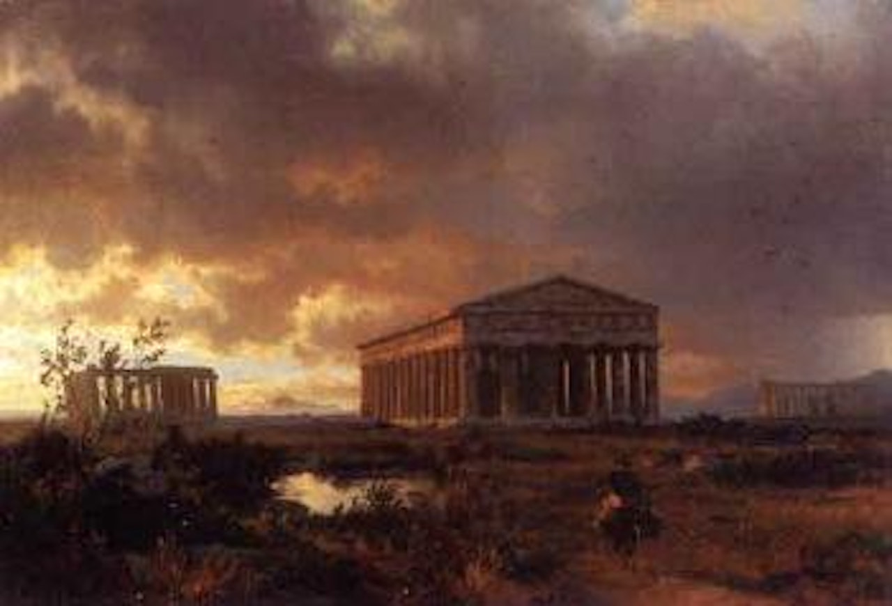 Temples in Paestum by Oswald Achenbach