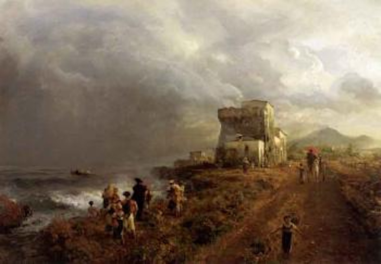 By the sea, southern Italy by Oswald Achenbach