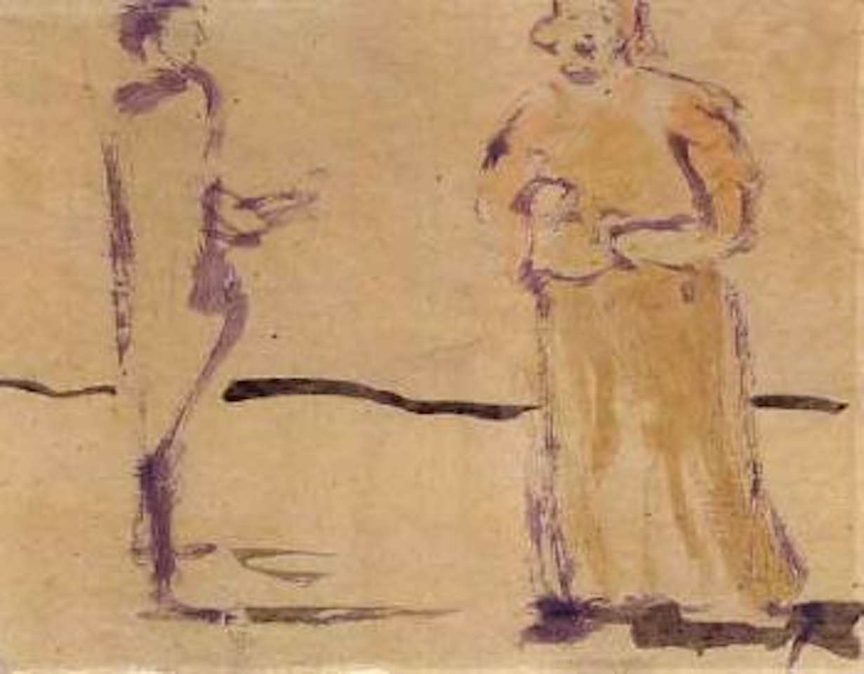 Two standing figures by Emil Nolde
