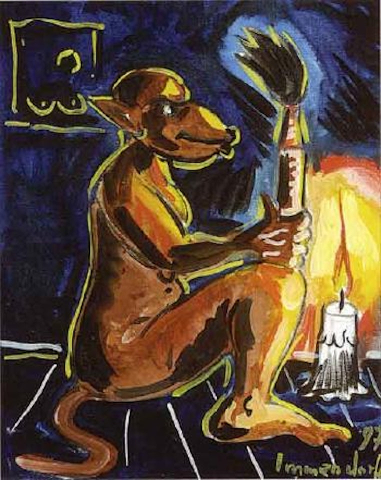 Untitled - artist's friend by Jörg Immendorff