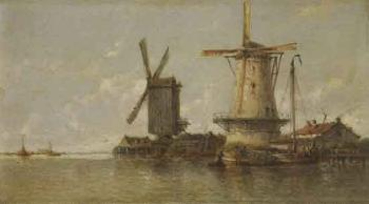 Moulins sur l'Escaut en Hollande by François Etienne Musin