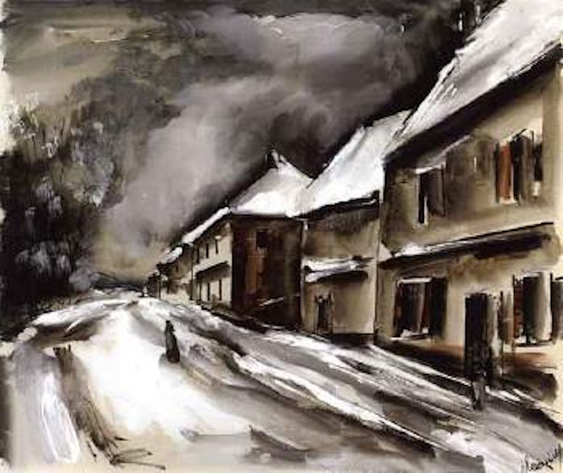Rue de village sous la neige by Maurice de Vlaminck