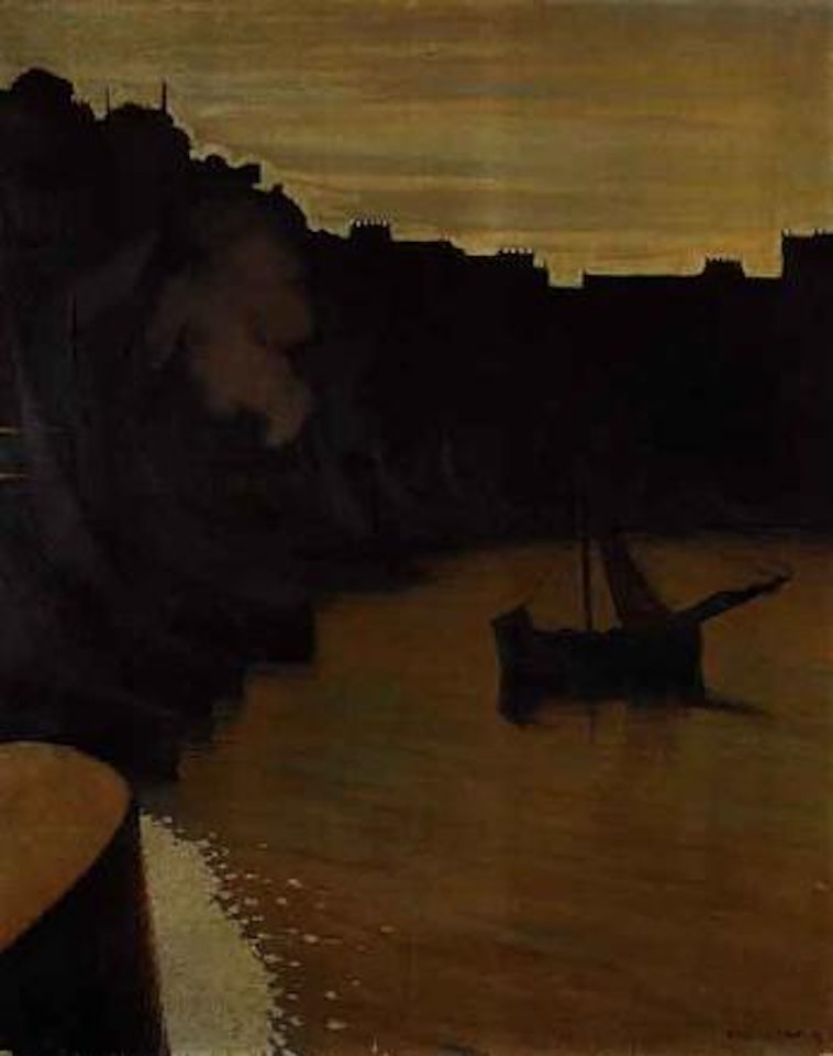 Coin de port le soir, Honfleur by Félix Vallotton