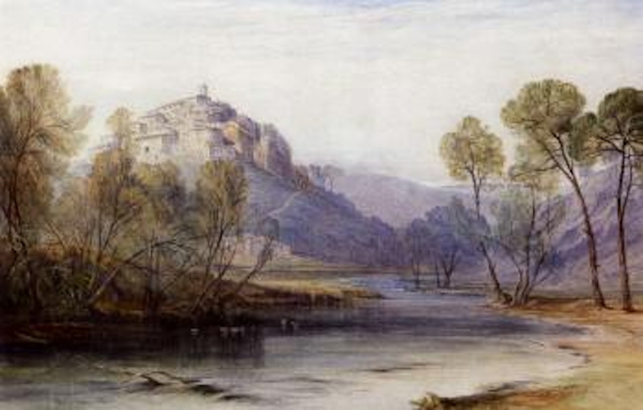 Auribeau, France by Edward Lear
