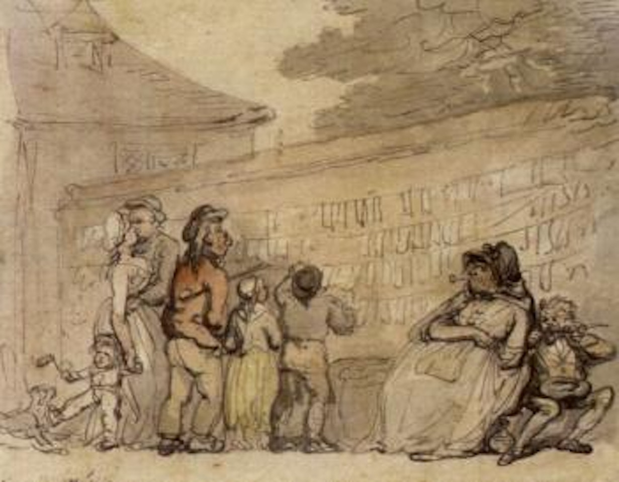 At a market stall by Thomas Rowlandson