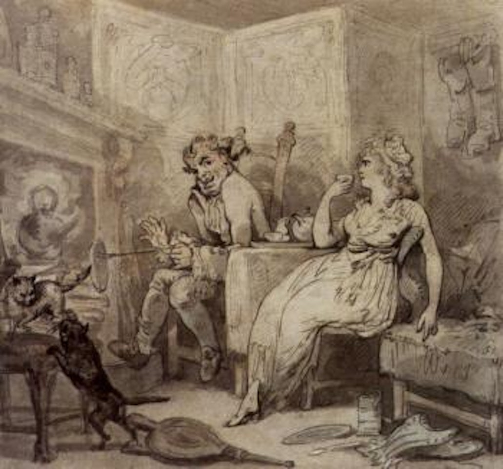 Warming the toast by Thomas Rowlandson