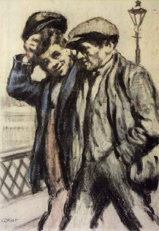Over the bridge by William Conor